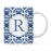 Moroccan Monogram Ceramic Coffee Mug-Set of 1-Andaz Press-Letter A-
