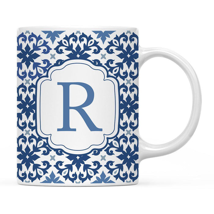 Moroccan Monogram Ceramic Coffee Mug-Set of 1-Andaz Press-Letter A-