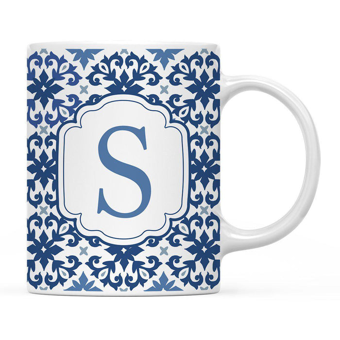 Moroccan Monogram Ceramic Coffee Mug-Set of 1-Andaz Press-Letter A-