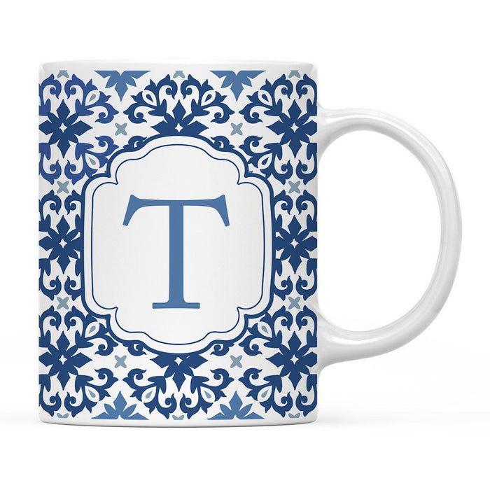 Moroccan Monogram Ceramic Coffee Mug-Set of 1-Andaz Press-Letter A-