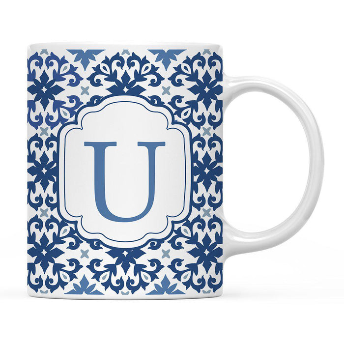 Moroccan Monogram Ceramic Coffee Mug-Set of 1-Andaz Press-Letter A-