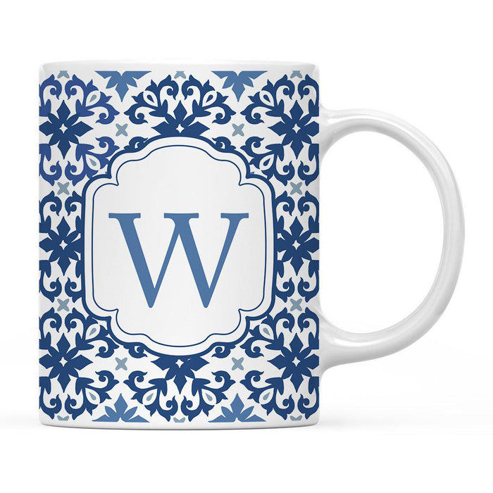 Moroccan Monogram Ceramic Coffee Mug-Set of 1-Andaz Press-Letter A-