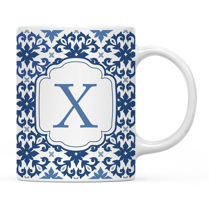 Moroccan Monogram Ceramic Coffee Mug-Set of 1-Andaz Press-Letter A-