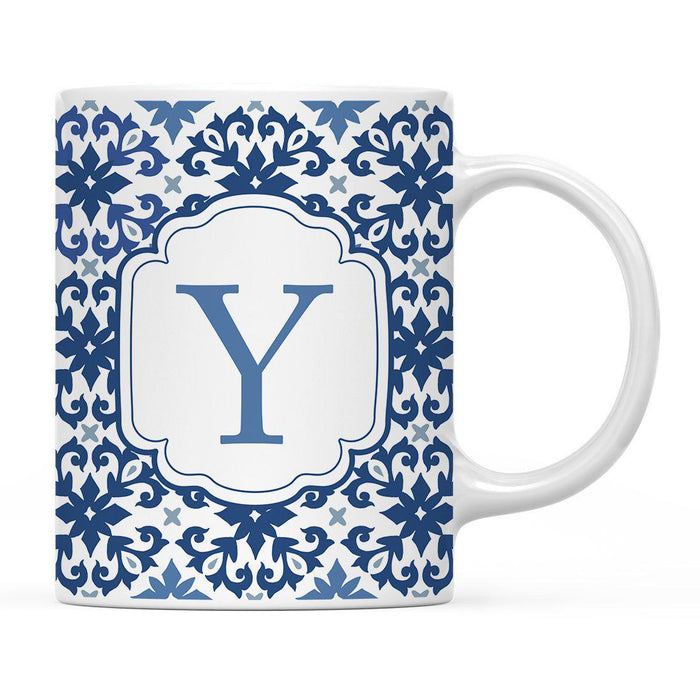 Moroccan Monogram Ceramic Coffee Mug-Set of 1-Andaz Press-Letter A-