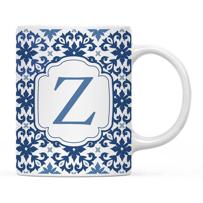 Moroccan Monogram Ceramic Coffee Mug-Set of 1-Andaz Press-Letter A-