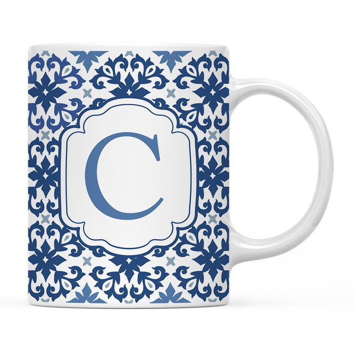 Moroccan Monogram Ceramic Coffee Mug-Set of 1-Andaz Press-Letter A-