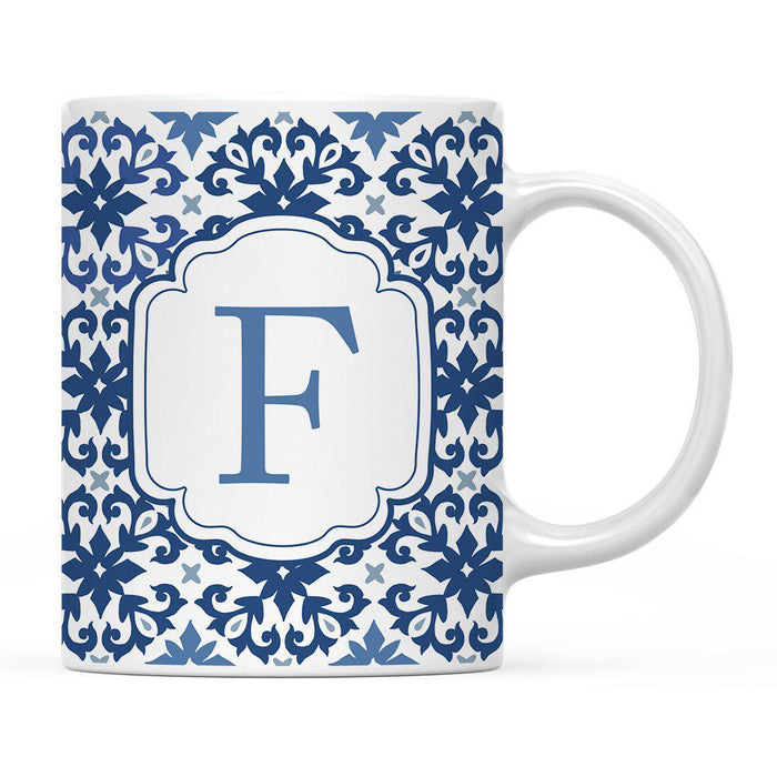Moroccan Monogram Ceramic Coffee Mug-Set of 1-Andaz Press-Letter A-