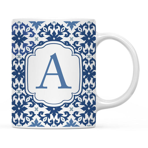 Moroccan Monogram Ceramic Coffee Mug-Set of 1-Andaz Press-Letter A-