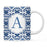 Moroccan Monogram Ceramic Coffee Mug-Set of 1-Andaz Press-Letter A-