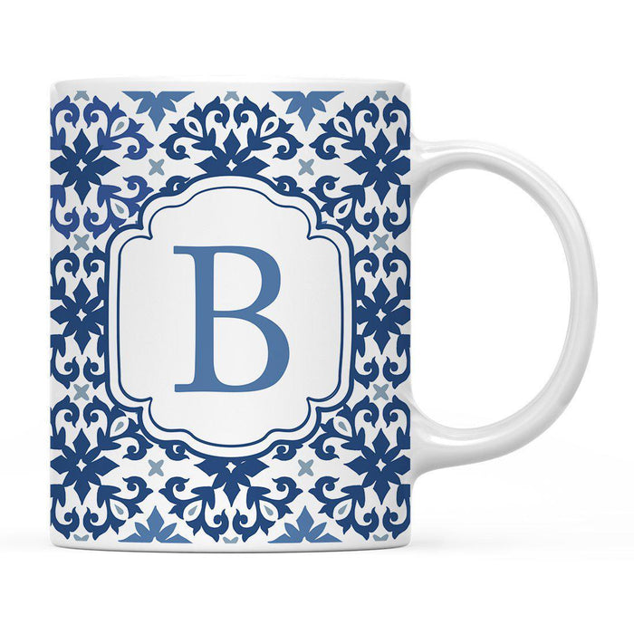 Moroccan Monogram Ceramic Coffee Mug-Set of 1-Andaz Press-Letter B-