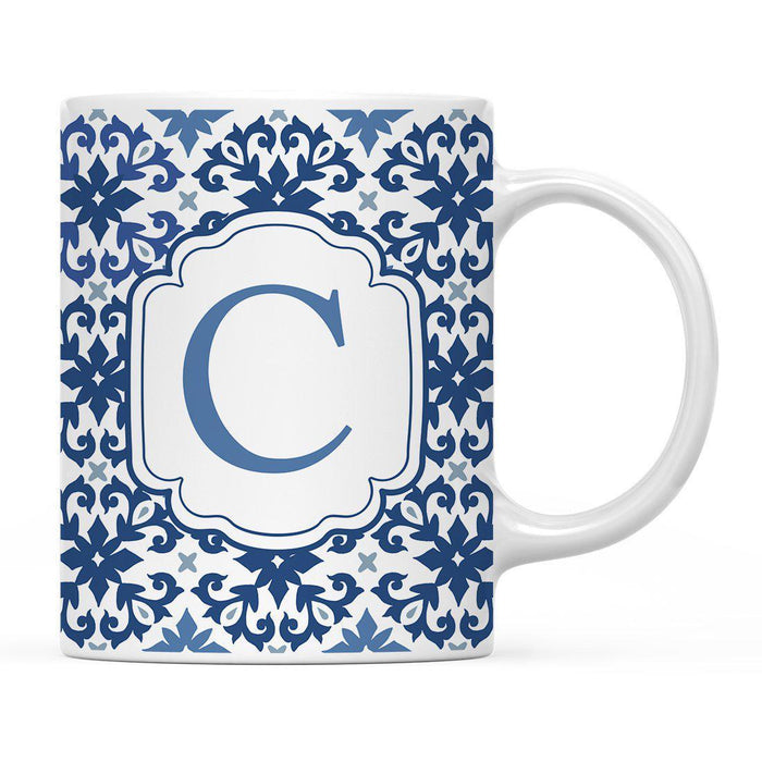 Moroccan Monogram Ceramic Coffee Mug-Set of 1-Andaz Press-Letter C-