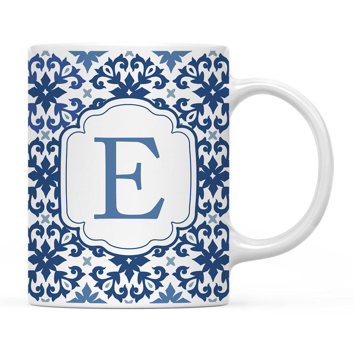 Moroccan Monogram Ceramic Coffee Mug-Set of 1-Andaz Press-Letter E-