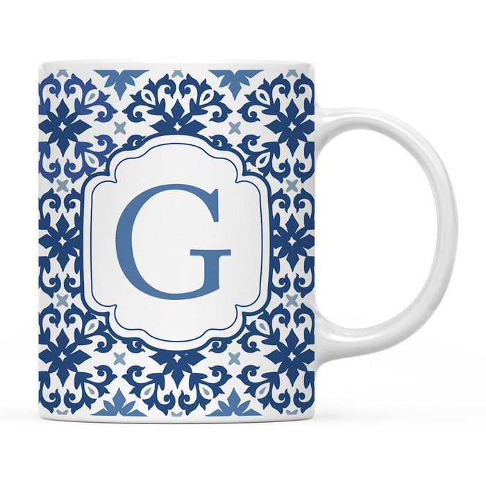 Moroccan Monogram Ceramic Coffee Mug-Set of 1-Andaz Press-Letter G-