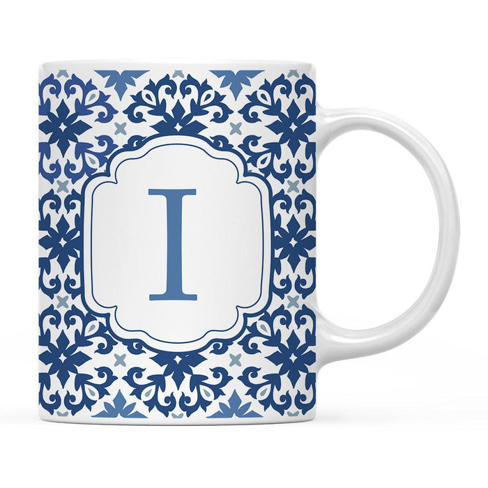 Moroccan Monogram Ceramic Coffee Mug-Set of 1-Andaz Press-Letter I-