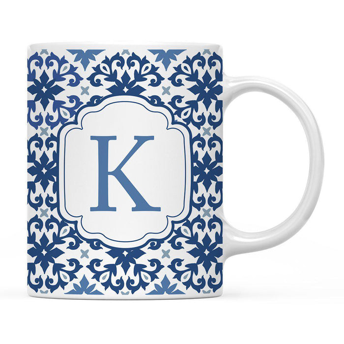 Moroccan Monogram Ceramic Coffee Mug-Set of 1-Andaz Press-Letter K-