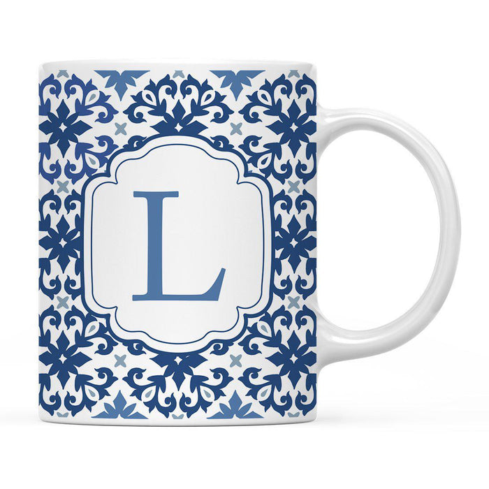 Moroccan Monogram Ceramic Coffee Mug-Set of 1-Andaz Press-Letter L-