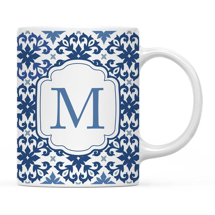 Moroccan Monogram Ceramic Coffee Mug-Set of 1-Andaz Press-Letter M-