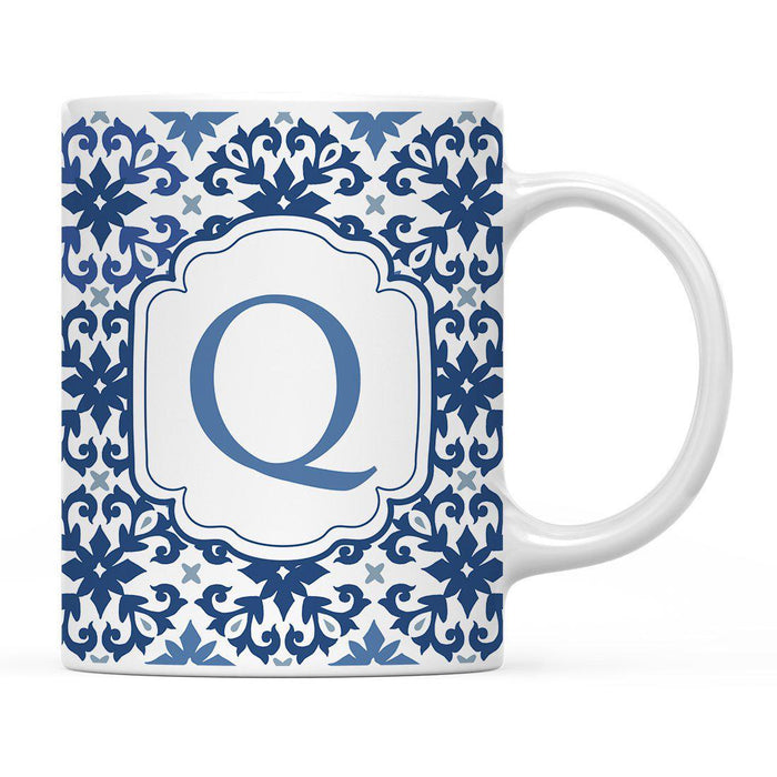 Moroccan Monogram Ceramic Coffee Mug-Set of 1-Andaz Press-Letter Q-