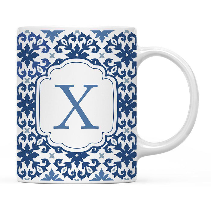 Moroccan Monogram Ceramic Coffee Mug-Set of 1-Andaz Press-Letter X-