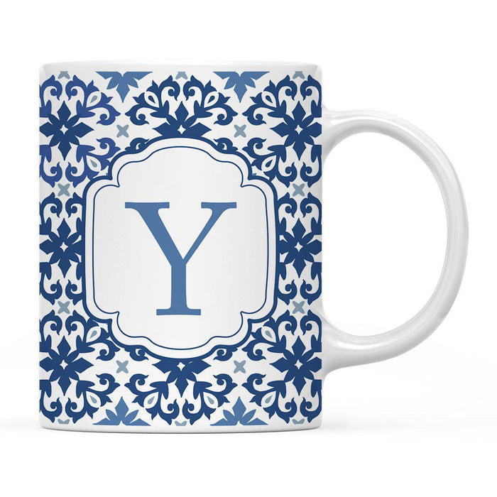 Moroccan Monogram Ceramic Coffee Mug-Set of 1-Andaz Press-Letter Y-