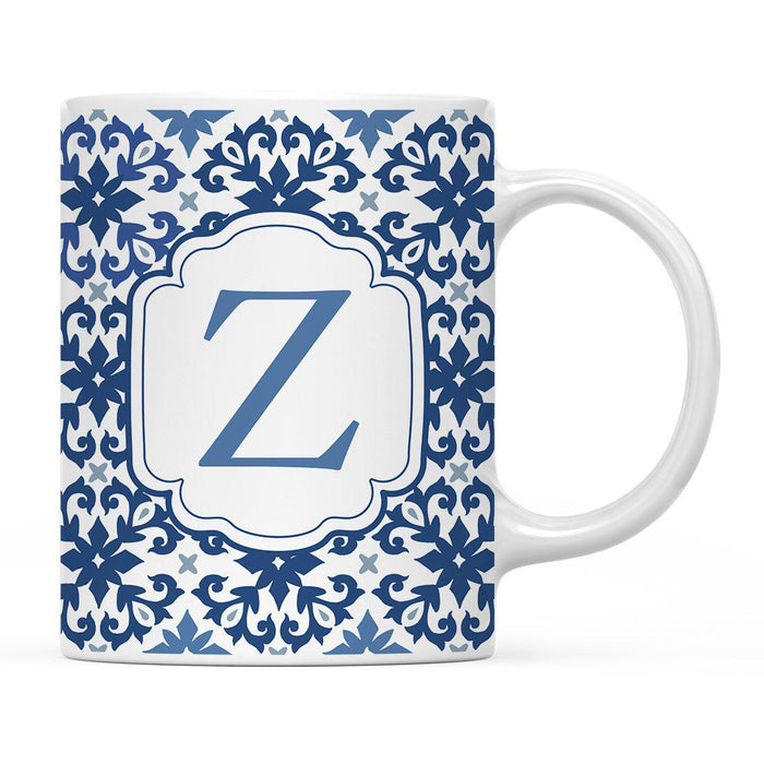 Moroccan Monogram Ceramic Coffee Mug-Set of 1-Andaz Press-Letter Z-