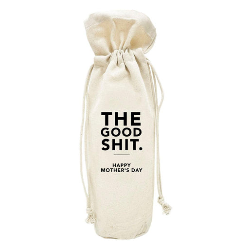 Mother's Day Canvas Wine Bag-Set of 1-Andaz Press-The Good Shit Happy Mother's Day-