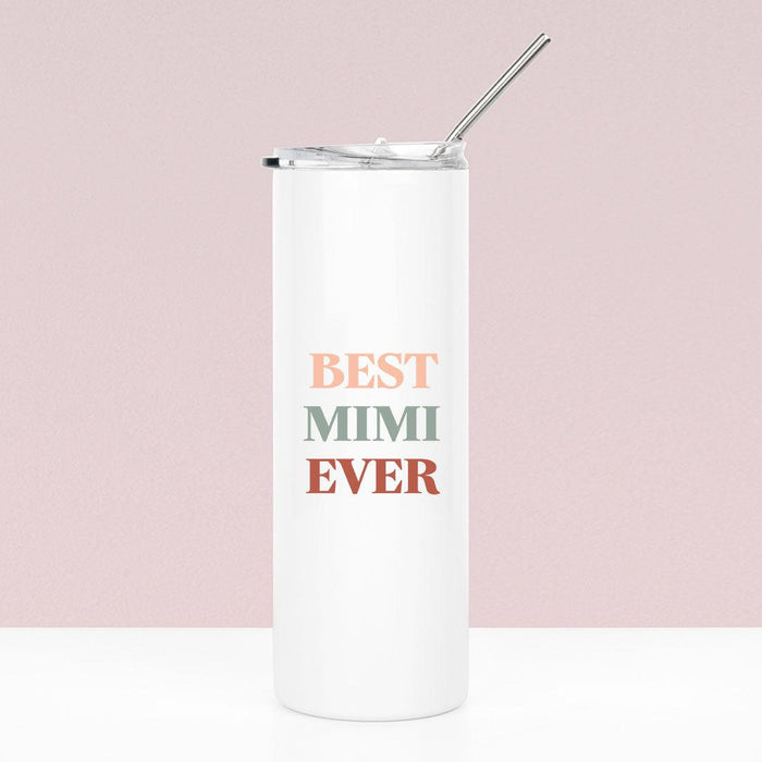 Mother's Day Skinny Tumbler with Lid and Straw - Stainless Steel Insulated Tumbler-Set of 1-Andaz Press-Boho Mama-