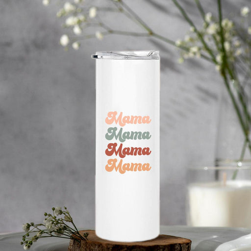 Mother's Day Skinny Tumbler with Lid and Straw - Stainless Steel Insulated Tumbler-Set of 1-Andaz Press-Boho Mama-