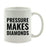 Motivational Coffee Mug-Set of 1-Andaz Press-Pressure Makes Diamonds, George S. Patton Jr-