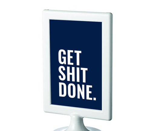 Motivational Framed Desk Art, Inspirational Quotes for Home Office-Set of 1-Andaz Press-Do The Work Be The Prize-