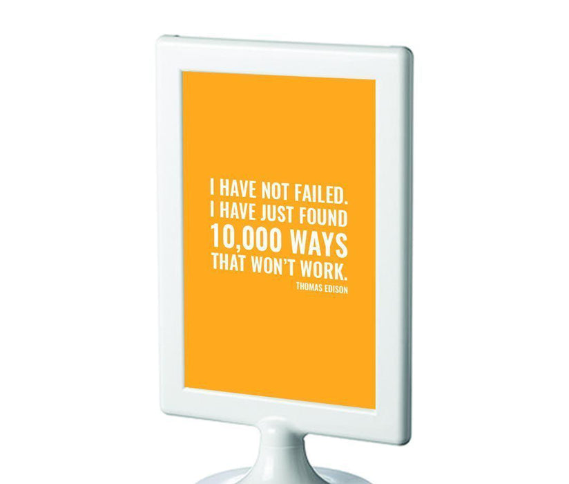 Motivational Framed Desk Art, Inspirational Quotes for Home Office-Set of 1-Andaz Press-I have not failed-