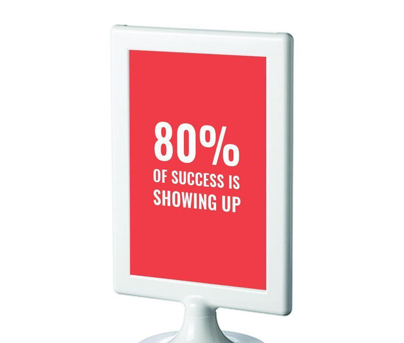 Motivational Framed Desk Art, Inspirational Quotes for Home Office-Set of 1-Andaz Press-Never Never Never Give Up-