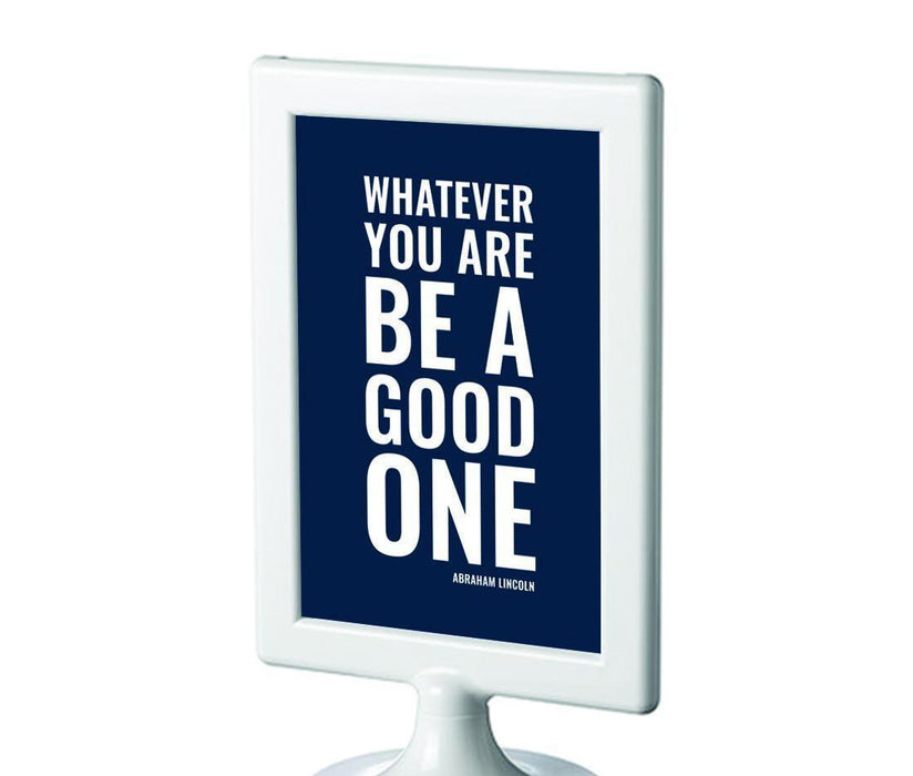 Motivational Framed Desk Art, Inspirational Quotes for Home Office-Set of 1-Andaz Press-Whatever You Are, Be A Good One-