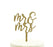 Mr. & Mrs. Glitter Acrylic Wedding Cake Toppers-Set of 1-Andaz Press-Gold-