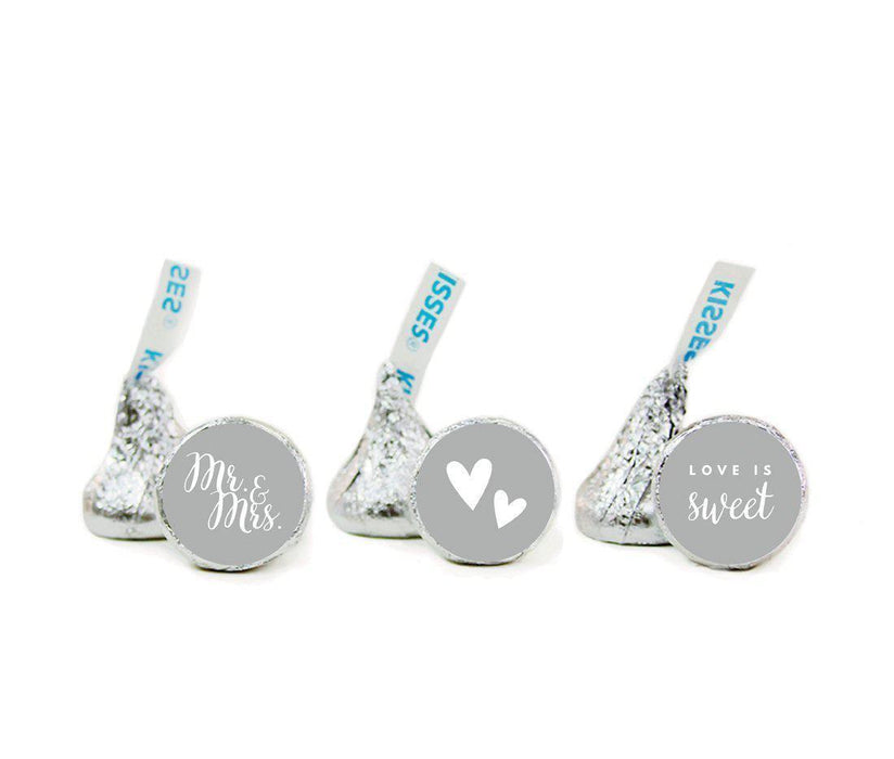 Mr. & Mrs. Hershey's Kisses Stickers-Set of 216-Andaz Press-Ivory-