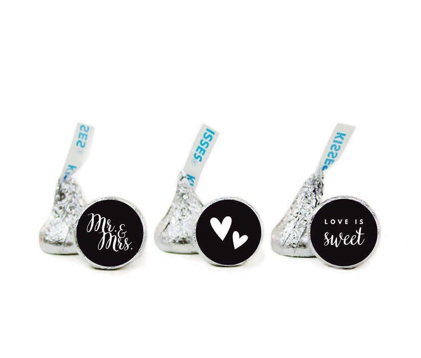 Mr. & Mrs. Hershey's Kisses Stickers-Set of 216-Andaz Press-Ivory-