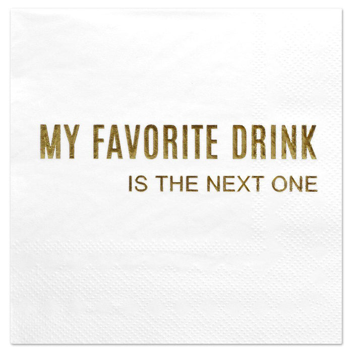 My Favourite Drink Funny Cocktail Napkins-Set of 50-Andaz Press-