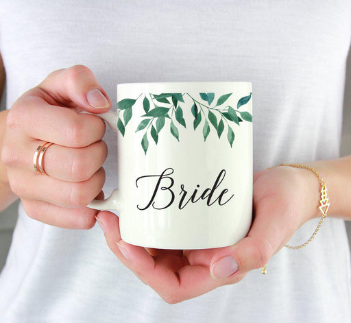 Natural Greenery Green Leaves Wedding Coffee Mug-Set of 1-Andaz Press-Bride-