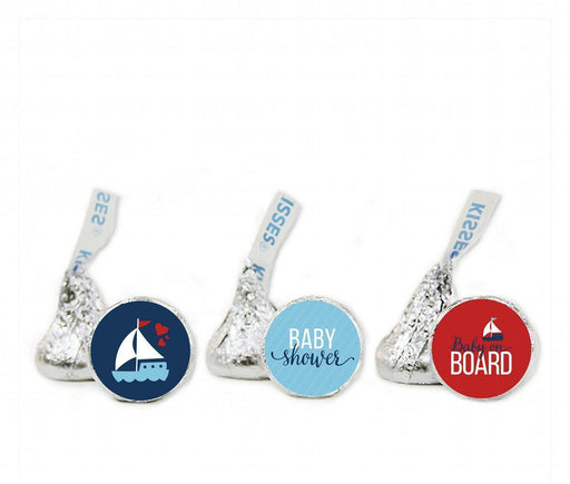 Nautical Baby Boy Baby Shower Hershey's Kisses Favor Labels-Set of 216-Andaz Press-Party-