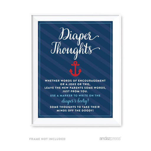 Nautical Baby Shower Games & Fun Activities-Set of 1-Andaz Press-Diaper Thoughts-