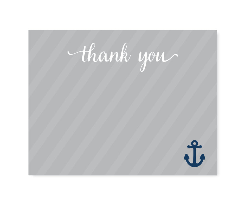 Nautical Baby Shower Party Blank Invitations & Thank Yous-Set of 20-Andaz Press-Invitations-