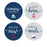Nautical Baby Shower Pregnancy Baby Belly Milestone Label Stickers-Set of 20-Andaz Press-