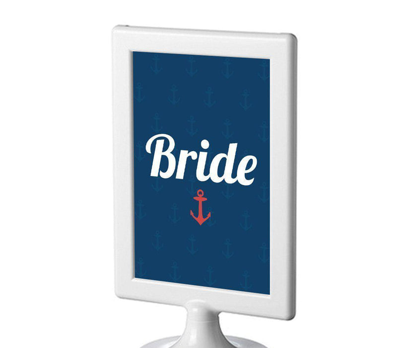 Nautical Ocean Adventure Wedding Framed Party Signs-Set of 1-Andaz Press-Mr. & Mrs.-