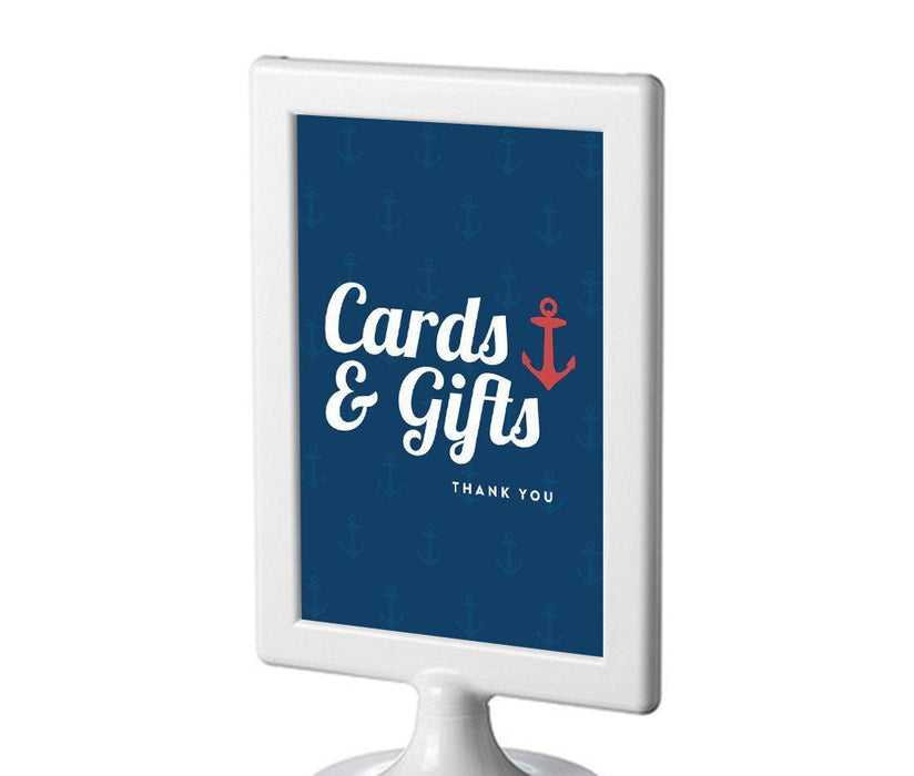 Nautical Ocean Adventure Wedding Framed Party Signs-Set of 1-Andaz Press-Mr. & Mrs.-