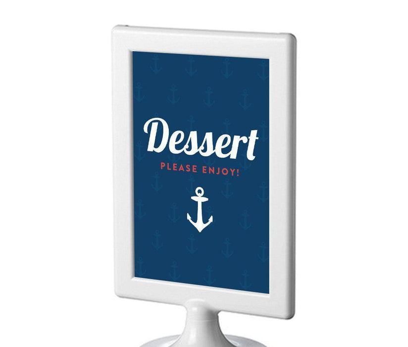 Nautical Ocean Adventure Wedding Framed Party Signs-Set of 1-Andaz Press-Dessert Table-