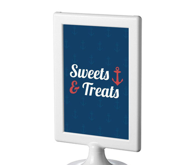 Nautical Ocean Adventure Wedding Framed Party Signs-Set of 1-Andaz Press-Sweets & Treats-
