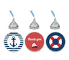 Nautical Ocean Adventure Wedding Hershey's Kiss Stickers-Set of 216-Andaz Press-