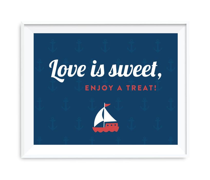 Nautical Ocean Adventure Wedding Party Signs-Set of 1-Andaz Press-Mr. & Mrs.-