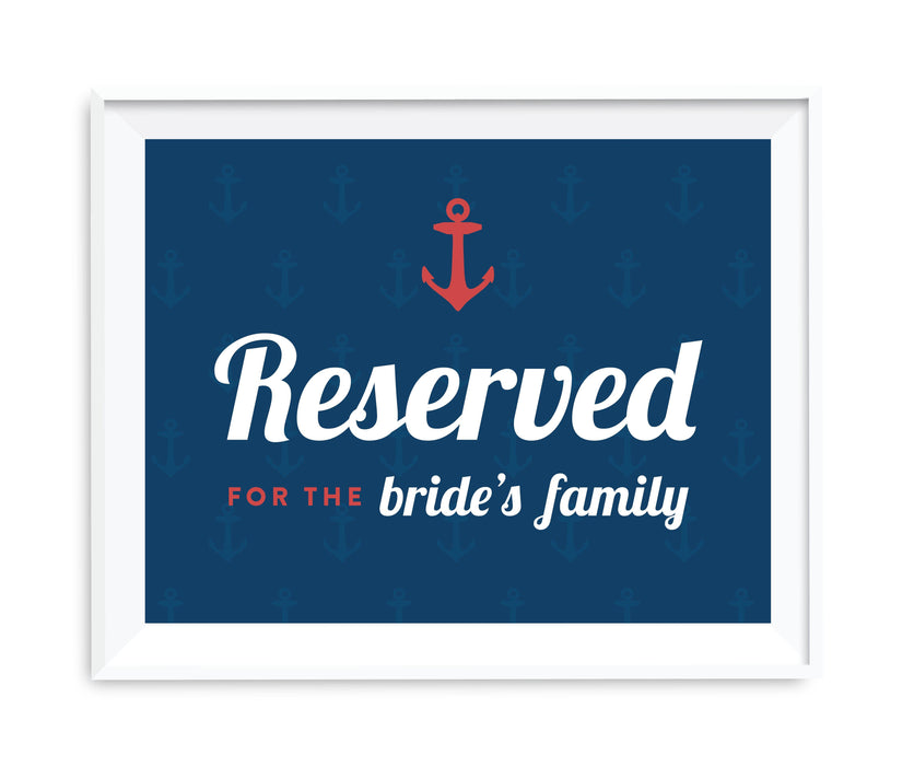 Nautical Ocean Adventure Wedding Party Signs-Set of 1-Andaz Press-Mr. & Mrs.-