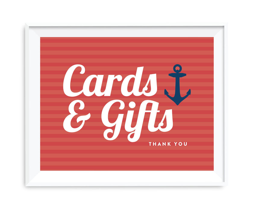 Nautical Ocean Adventure Wedding Party Signs-Set of 1-Andaz Press-Mr. & Mrs.-